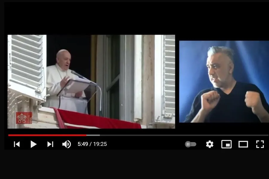 ASL interpretation of Pope Francis’ Sunday Regina Coeli address on April 18, 2021.?w=200&h=150